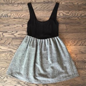 Black & Tweed Skater Dress